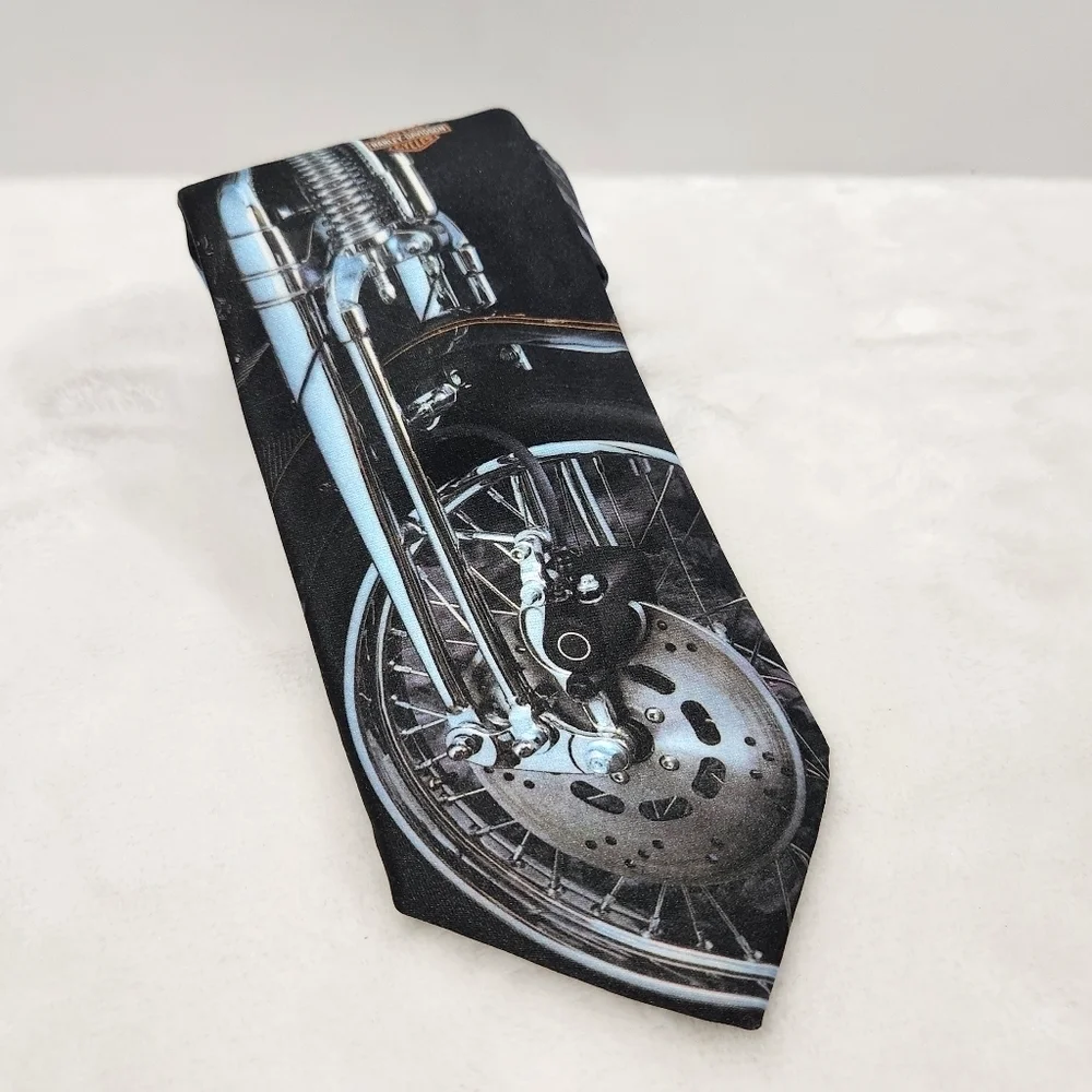 Ralph Marlin Vintage VTG 1994 The Leading Edge Harley Davidson HD Necktie Tie - Picture 2 of 10